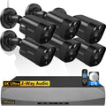 4K 8MP 130 Ultra Wide-Angle PoE Outdoor Security Camera System - Wired