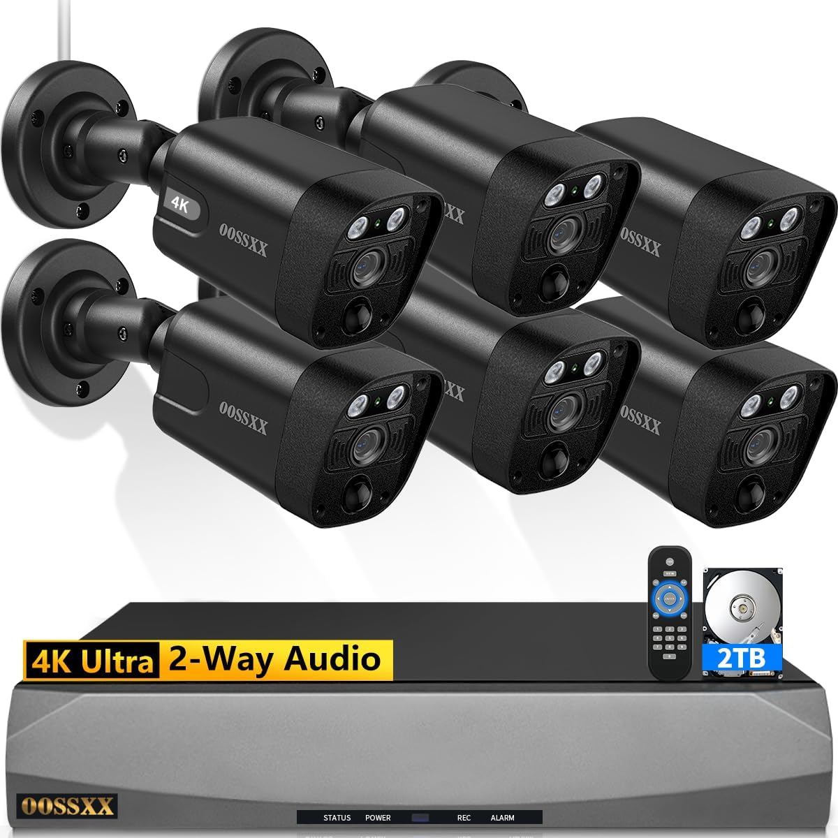 4K Ultra HD Outdoor Home Security Camera System with 2-Way Audio