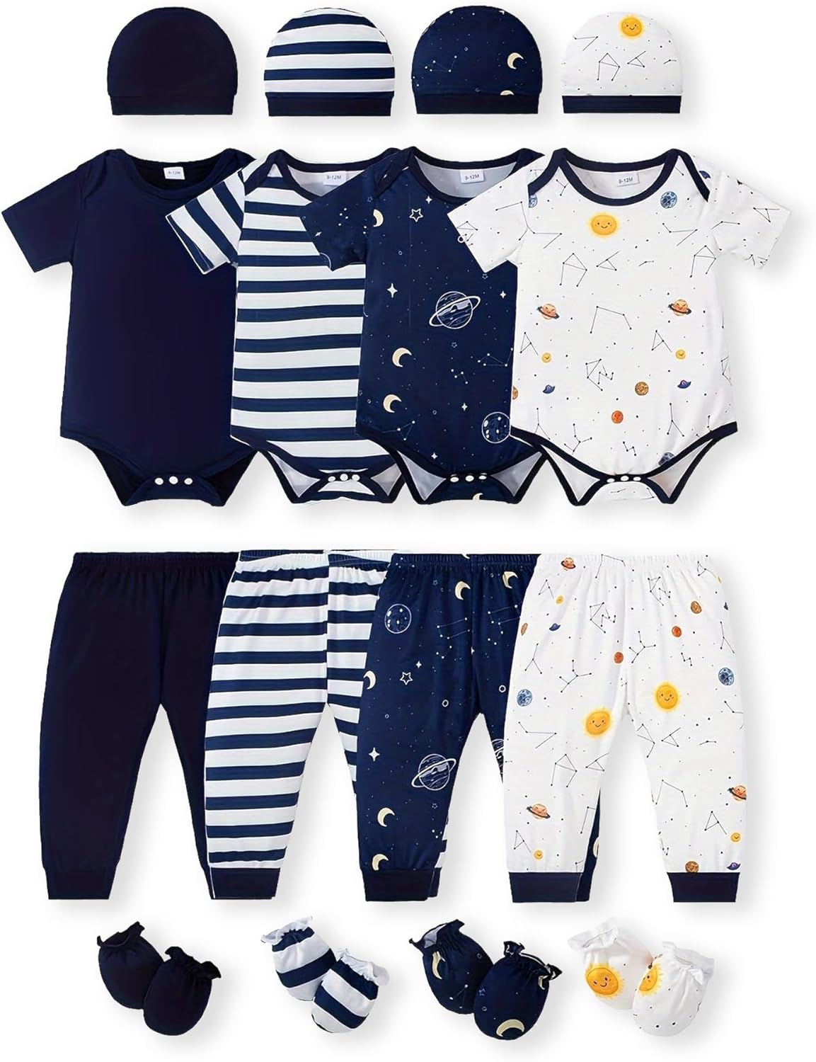 NZRVAWS Newborn Baby Boy Girl Clothes Unisex Pants Set Essentials