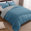 Basic Beyond Blue Comforter Set Queen Size Reversible Comfort