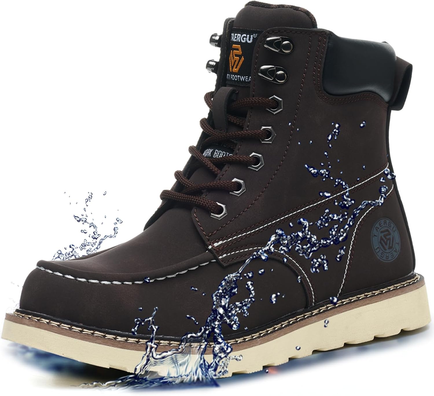 Steel Toe Boots for Men - Durable Non-Slip Work Shoes for Safety