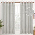Light Grey Linen Curtains 63 Inches Long for Cozy Spaces