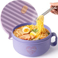 AI LOVE PEACE Ramen Bowl Microwave Cooker - 40 oz Portable Meal Bowl