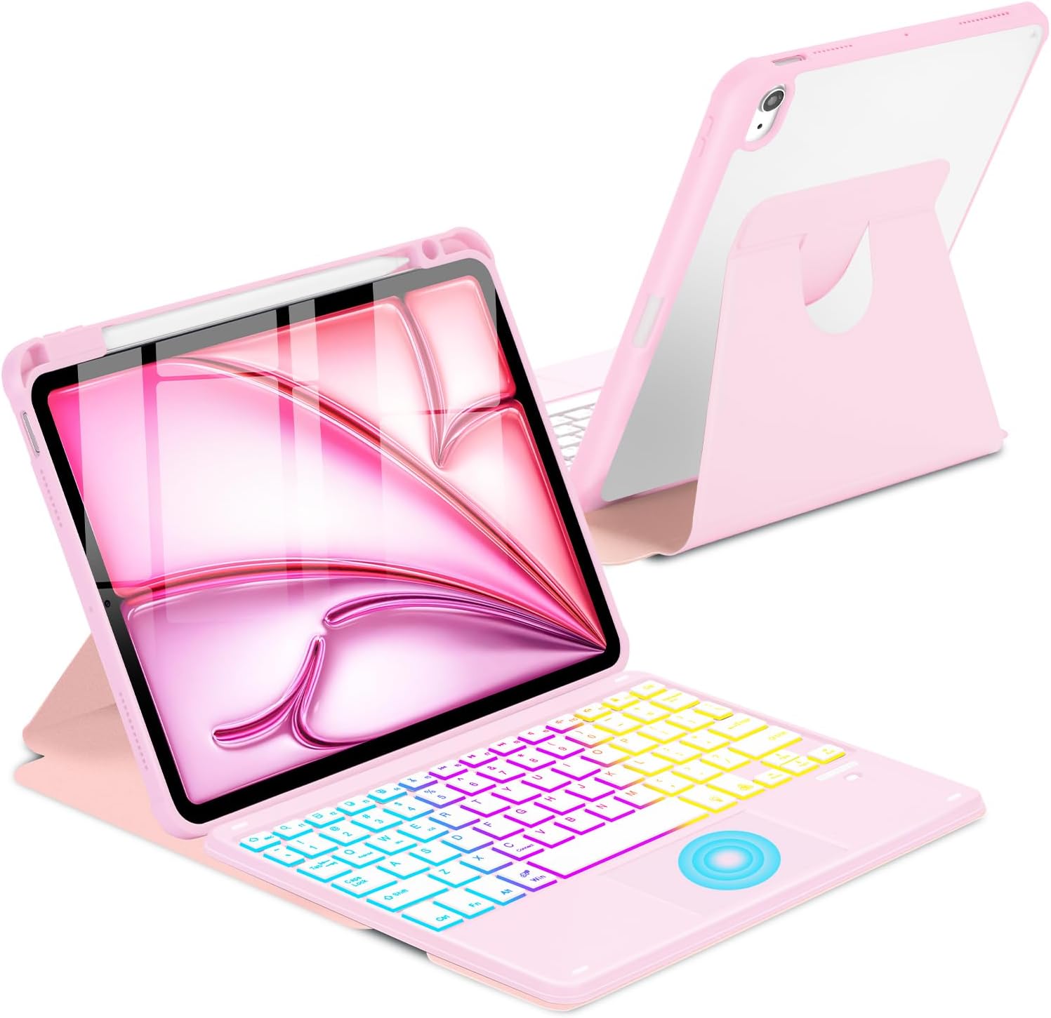 Touchpad Keyboard Case for iPad Air 11 inch with 360 Rotation