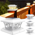 Solar Post Cap Lights for 4x4 Fence Posts - Cool/Warm 4Pack