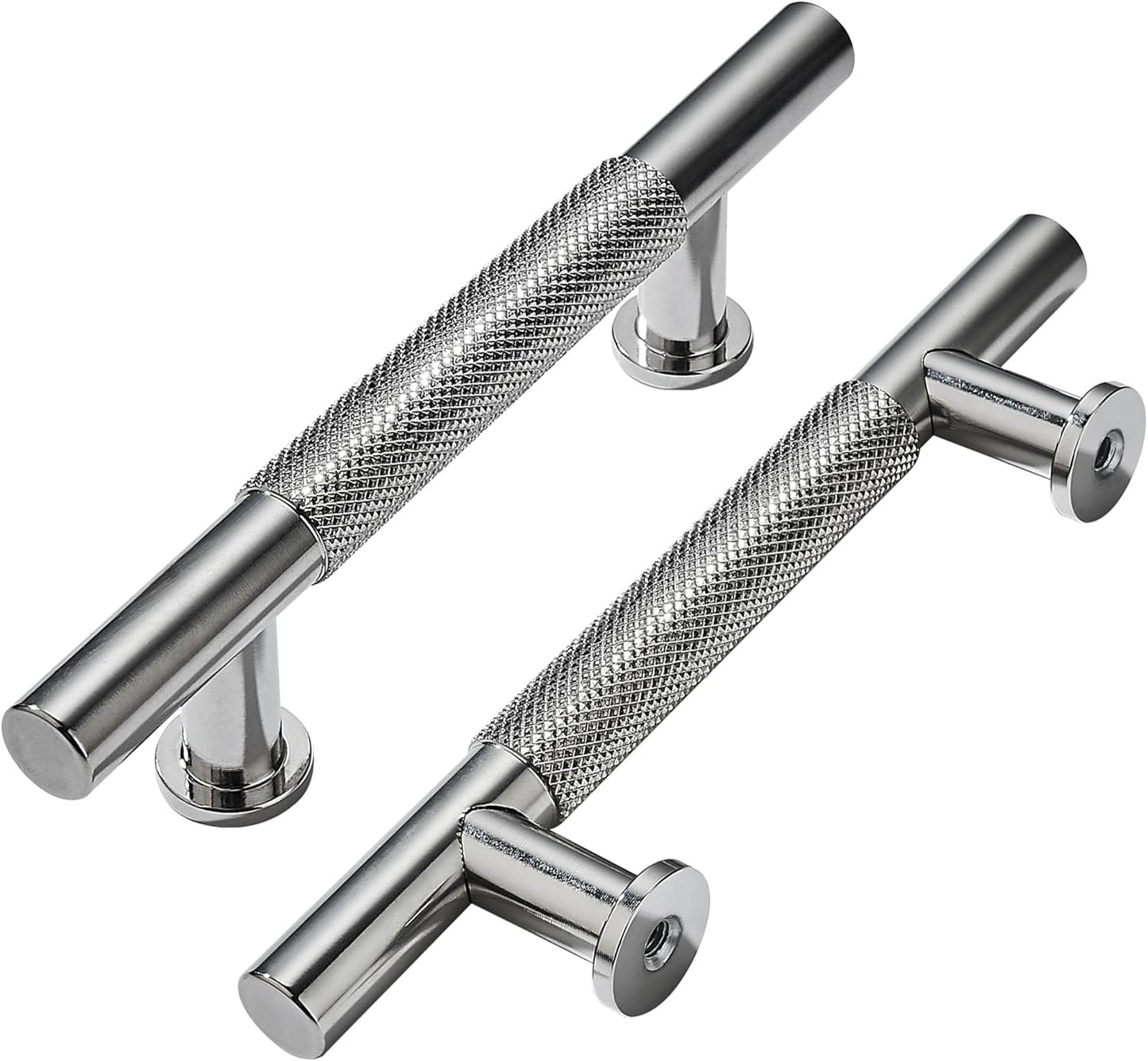 Stylish 3-3/4 Inch Drawer Handles in Brushed Nickel Finish