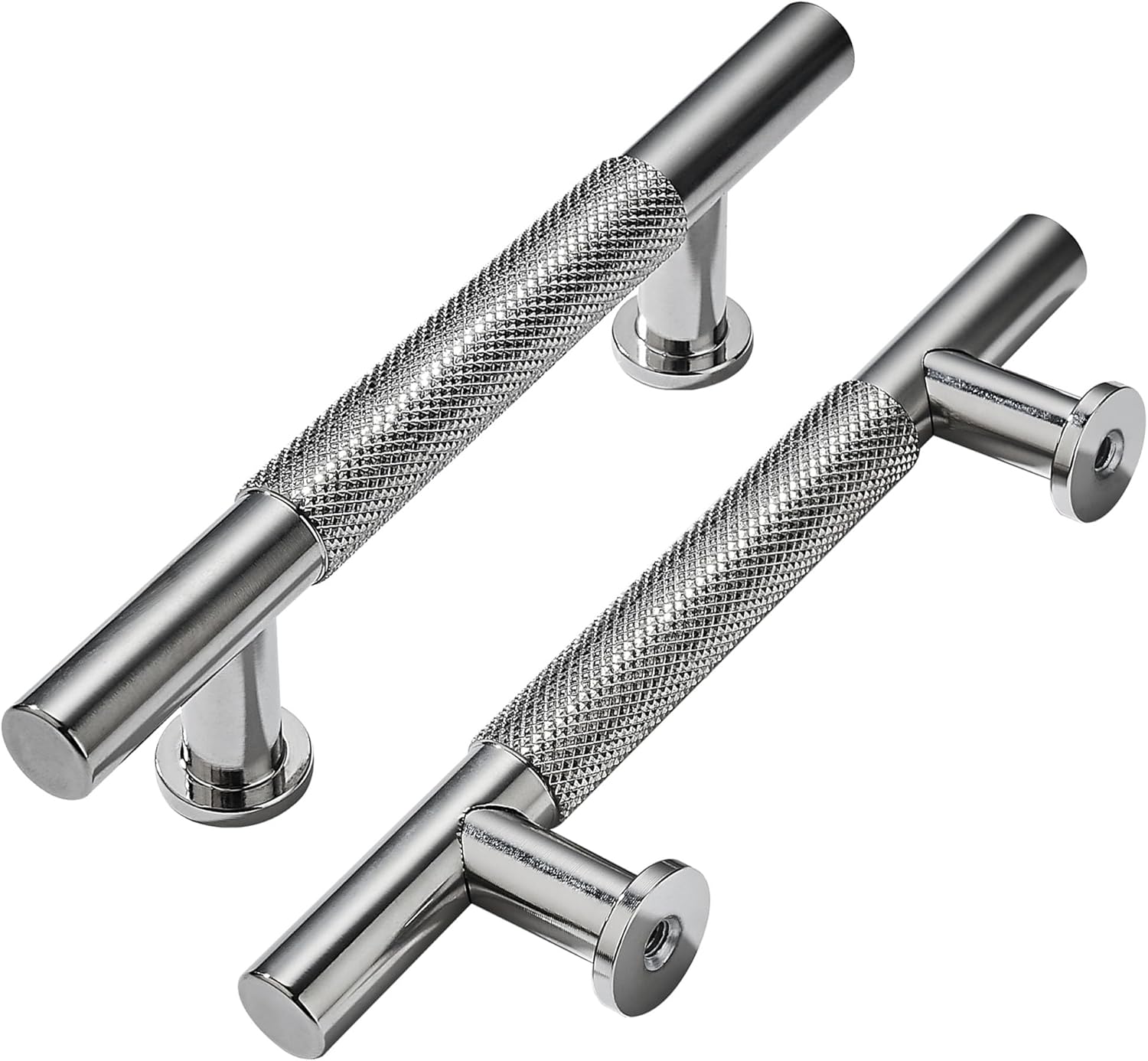 Stylish 3-3/4 Inch Drawer Handles in Brushed Nickel Finish