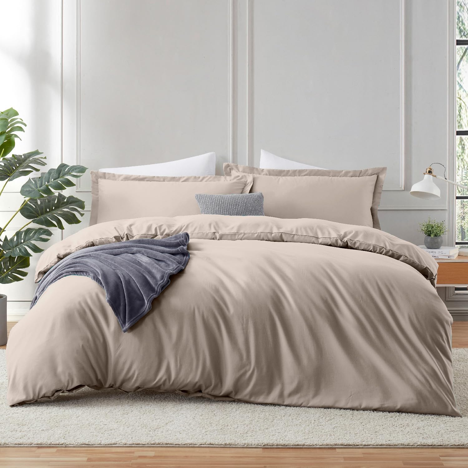Hearth & Harbor Twin Duvet Cover Set - Soft Microfiber Bedding