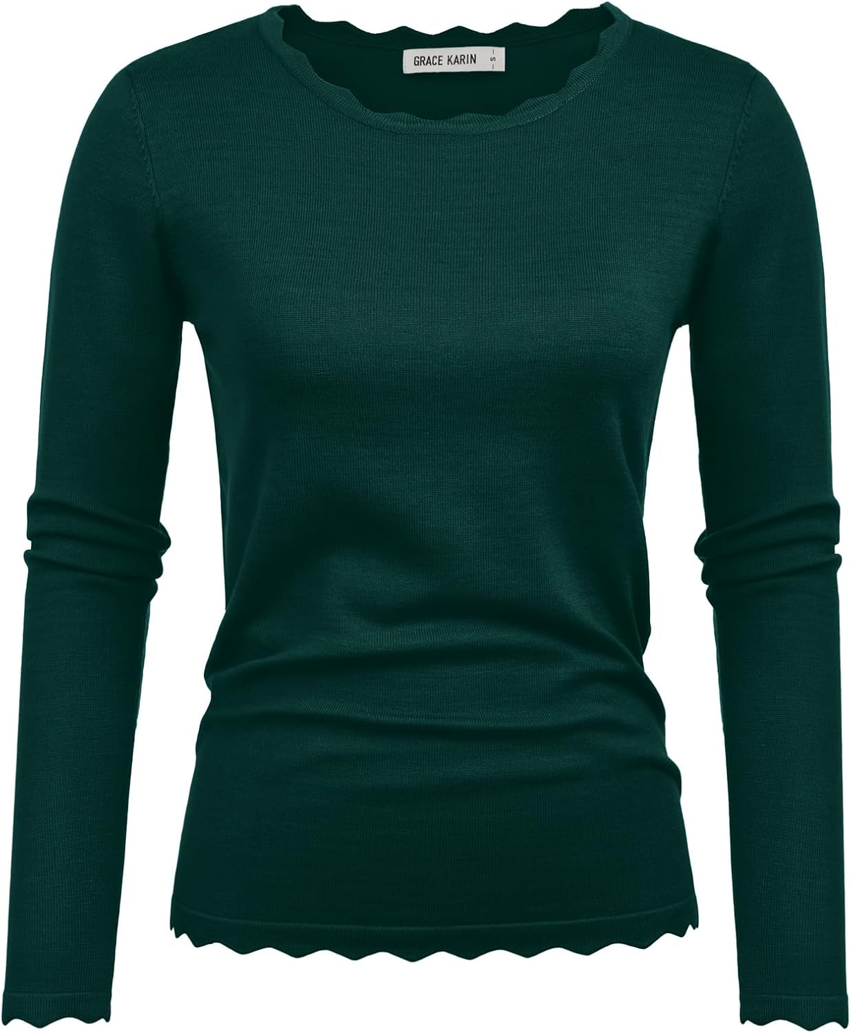 High Stretchy Long Sleeve Pullover Sweater Blouse for Women