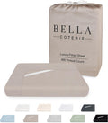 King Size Bamboo Viscose Fitted Sheet 18in Deep Pocket - Dune