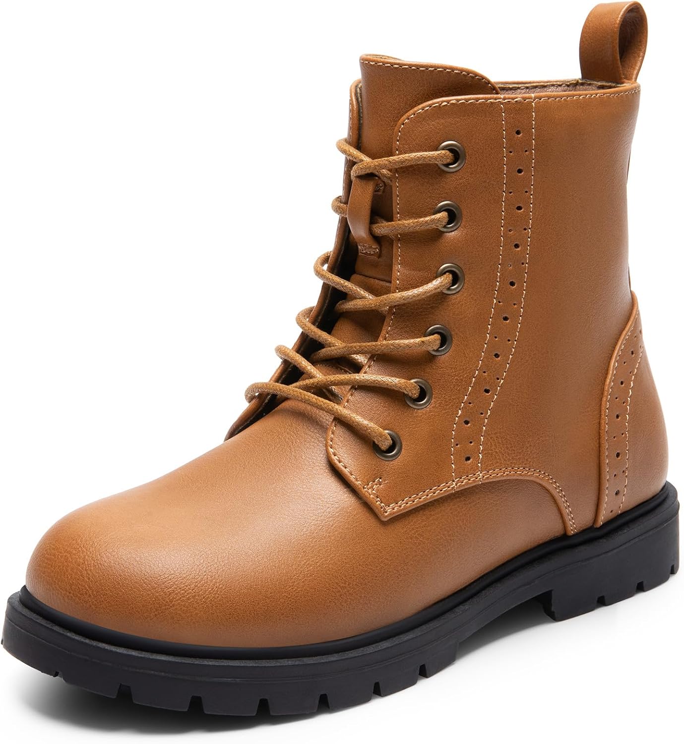 DREAM PAIRS Kids Side Zipper Combat Ankle Boots for Style