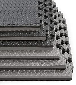 Xspec 1ft' Extra Thick Interlocking EVA Gym Foam Floor Mat Tiles