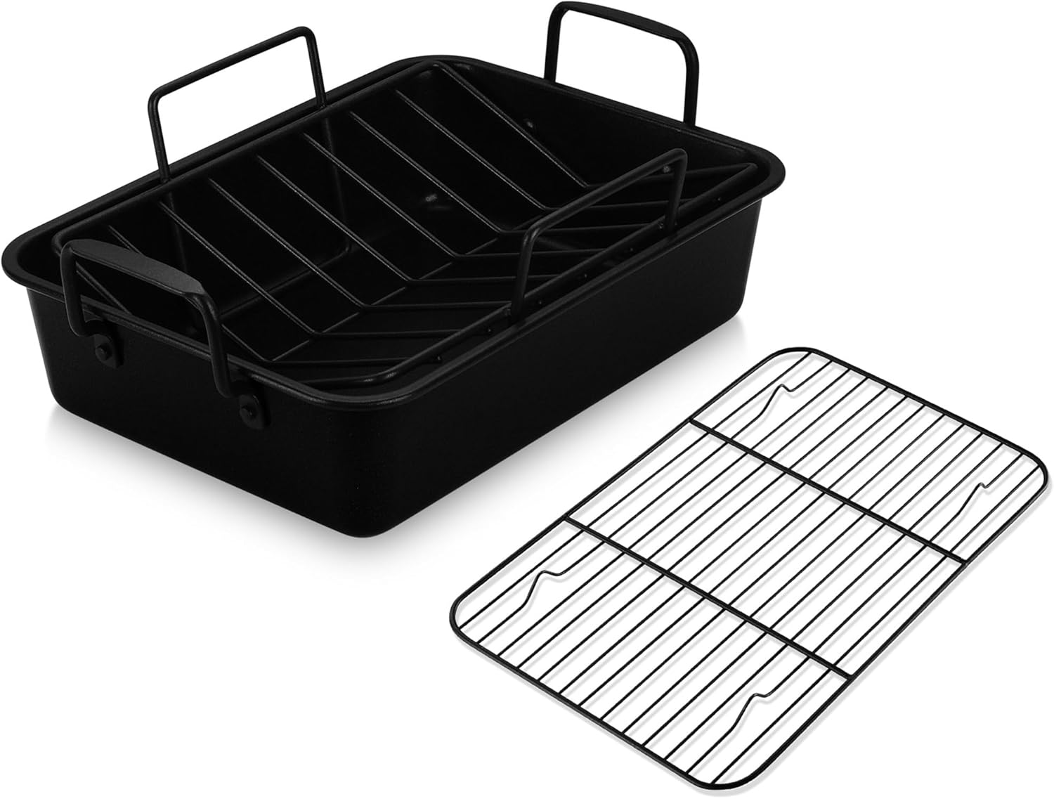 E-far Roasting Pan with Racks for Perfectly Cooked Meals