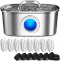 Stainless Steel Cat Water Fountain with 108oz Capacity for Pets