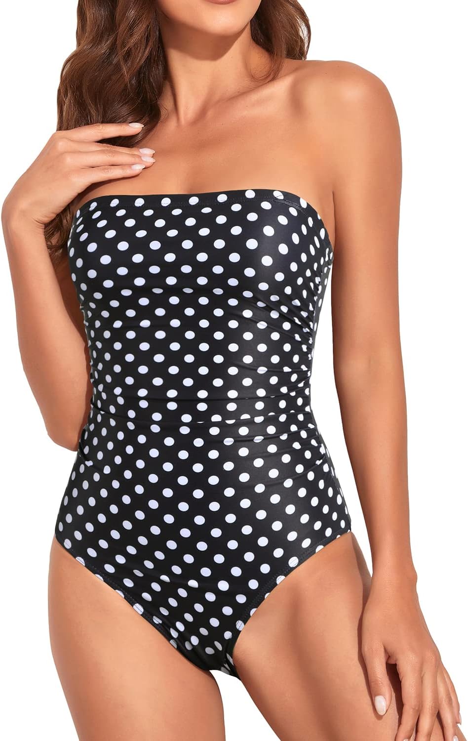 Holipick Women Tummy Control One Piece Swimsuit for Curves