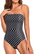 Holipick Women Tummy Control One Piece Swimsuit - Slimming Bandeau is