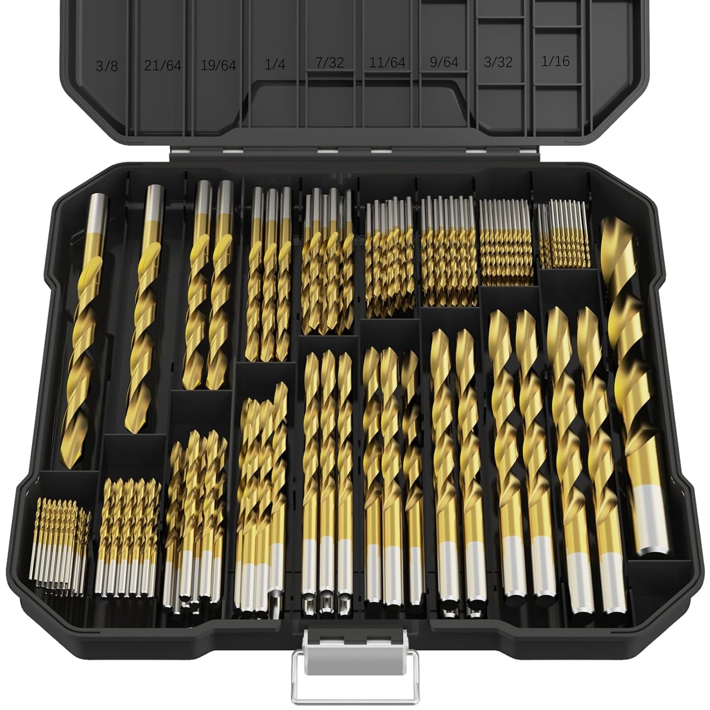 230Pcs Titanium Drill Bit Set for Soft Metal and Wood
