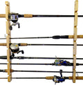 Solid Pine Fishing Rod Rack for Wall and Ceiling - Organized Storage