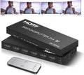 4K@60Hz HDMI Switch Splitter 2 in 4 Out - 2x4 HDMI Switcher for 4K