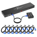 KVM Switch HDMI 8 Port for 4K@30Hz with USB Hubs & Cables