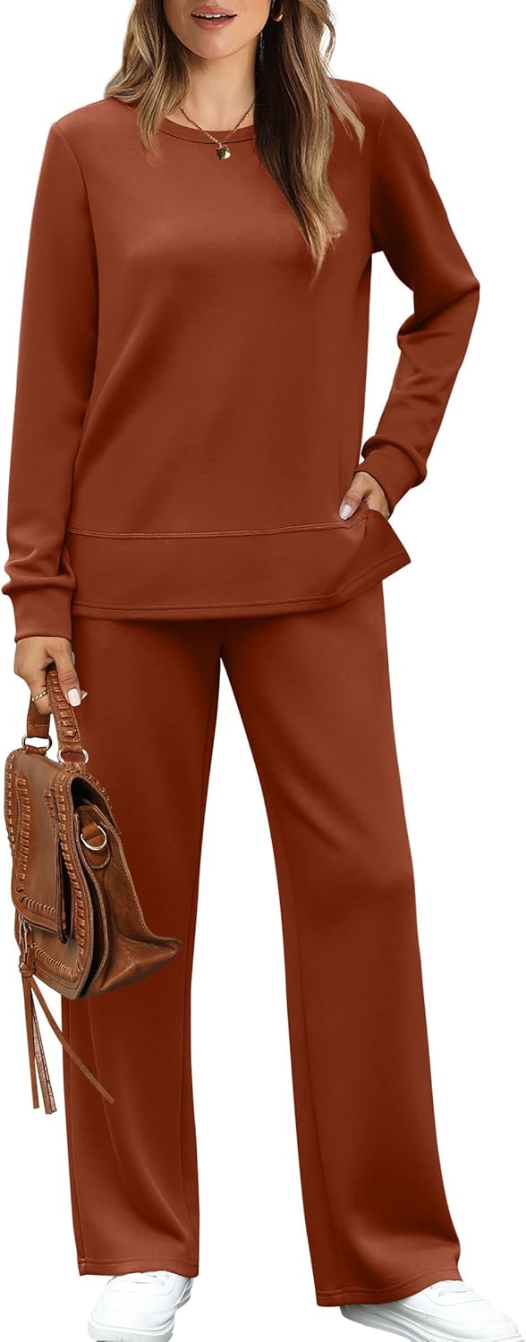 WIHOLL Women's 2 Piece Lounge Sets for Cozy Casual Outfits