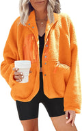 Nirovien Womens Fuzzy Fleece Jacket Button Down Sherpa (Style 3RX2)
