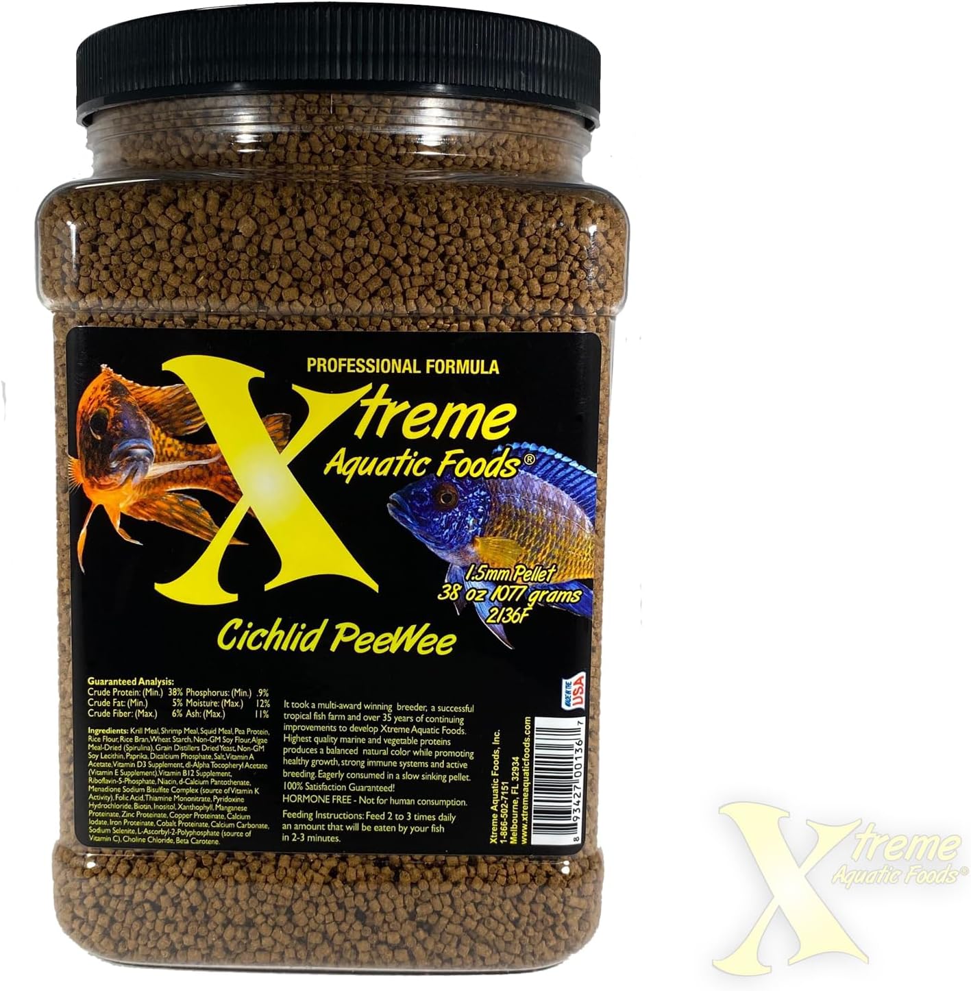 Xtreme Cichlid Peewee Pellets for Optimal Fish Nutrition