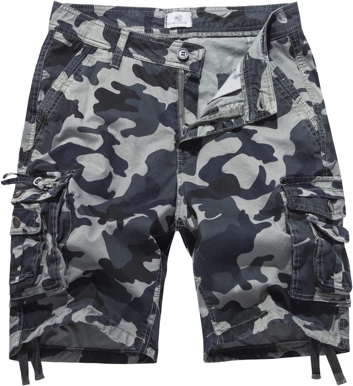 FOURSTEEDS Women's Cotton Loose Fit Cargo Shorts for Summer