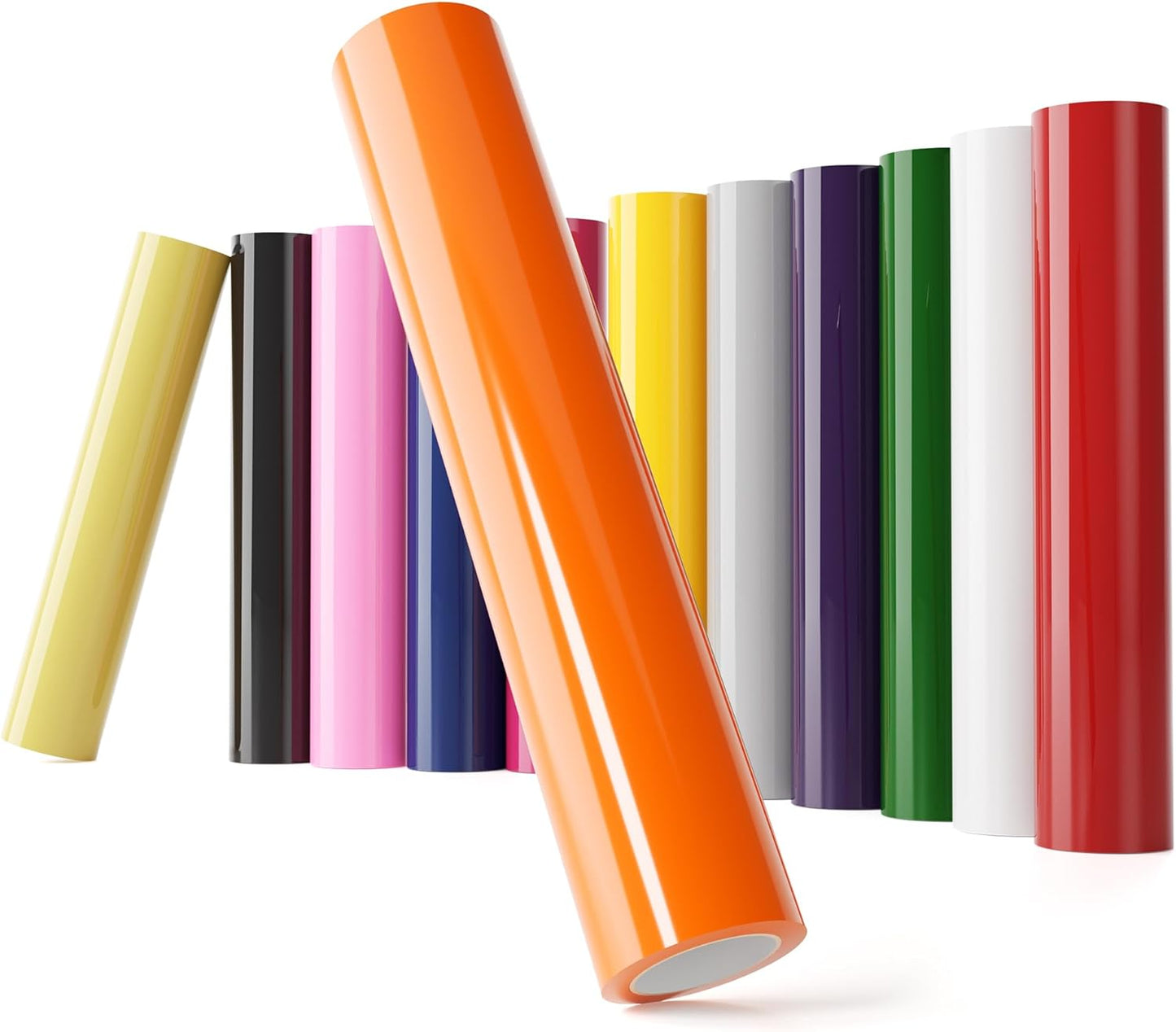 HTV Heat Transfer Vinyl Rolls for Cricut - 12 Assorted Colors