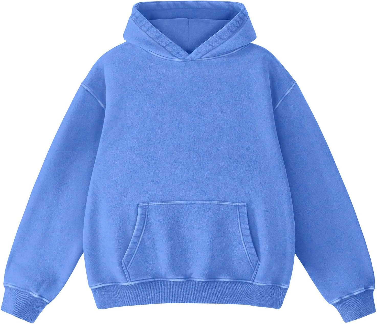 Super Soft Acid Wash Hoodie for Men - Vintage Pullover Style