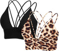 MotoRun Bralettes for Women Strappy Sports Bra - Sexy Light Support