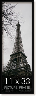 wallsthatspeak 11x33 Black Picture Frame for Posters and Puzzles