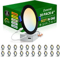 6 in Black Ultra-Thin LED Recessed Ceiling Light 5CCT Dimmable Pack