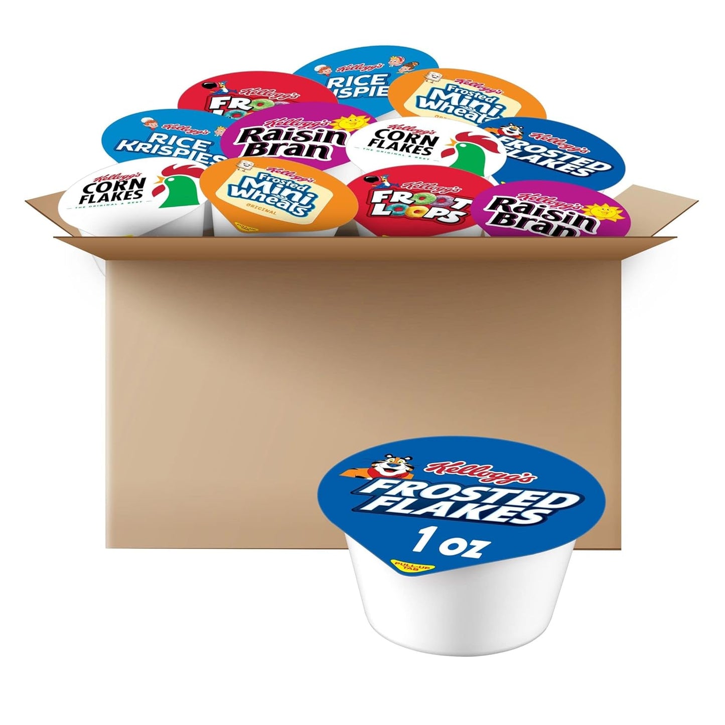 Kellogg's Breakfast Cereal Cups Variety Pack for Family Mornings