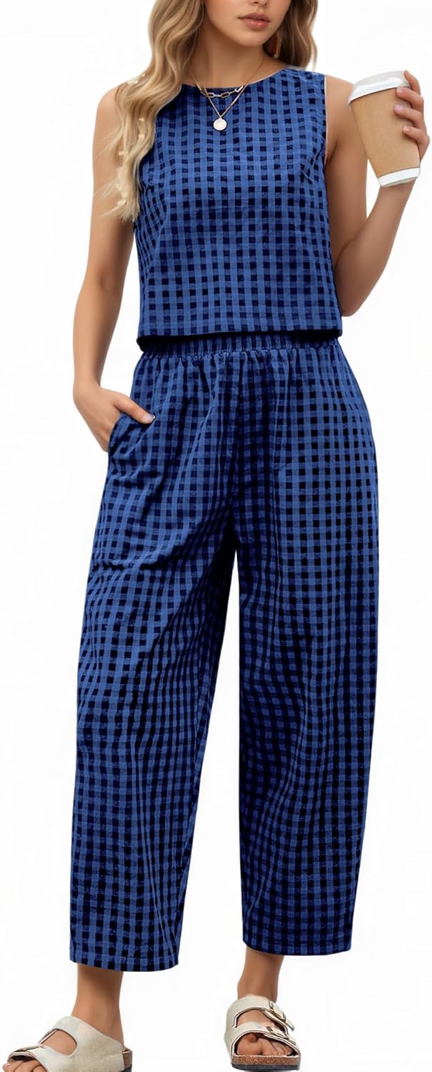 Chic 2 Piece Sets for Women - Summer Matching Wide Leg Pants