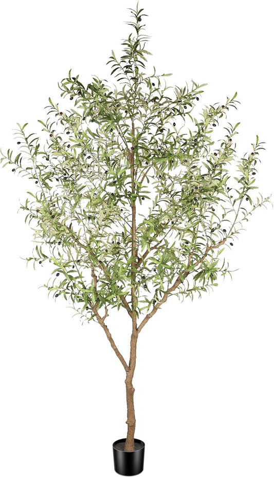 Faux Olive Tree 9ft - Realistic Artificial Olive Tree for Decor