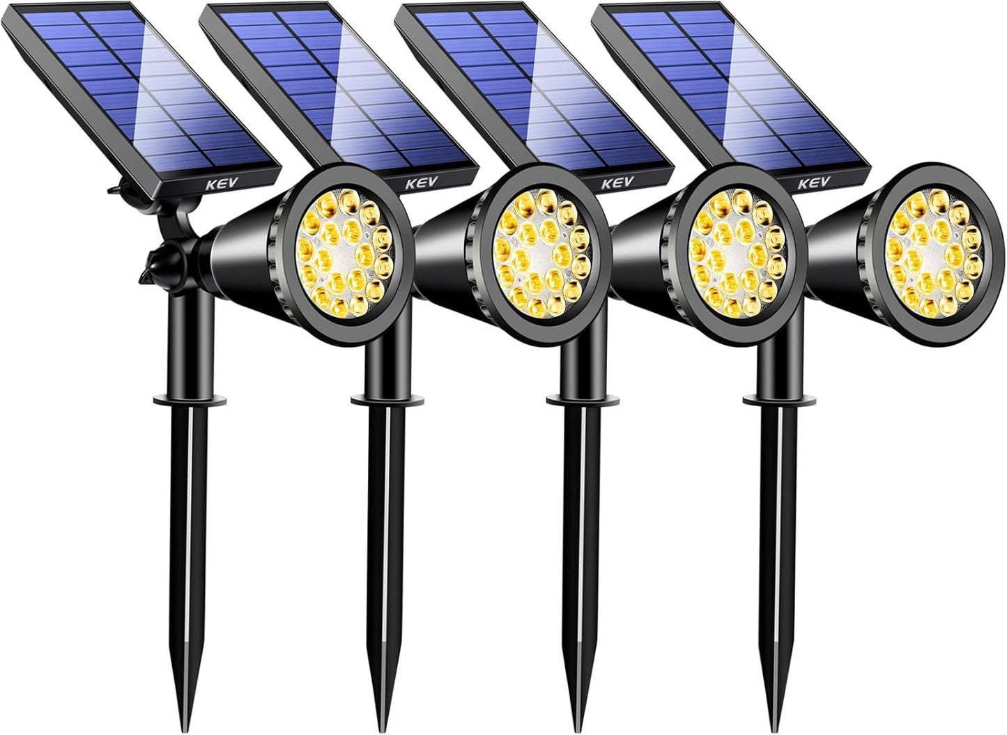 800 Lumens Solar Spot Lights Outdoor for Driveway and Backyard