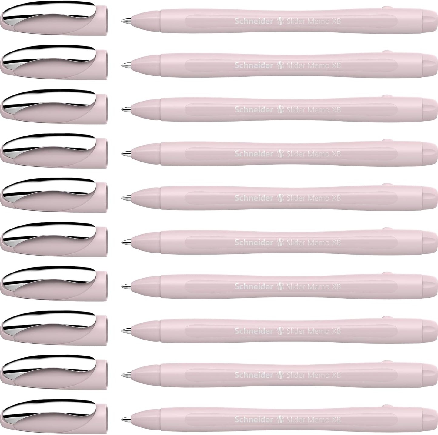 Schneider Slider Memo XB Ballpoint Pen Pack of 10 in Pearl Blue