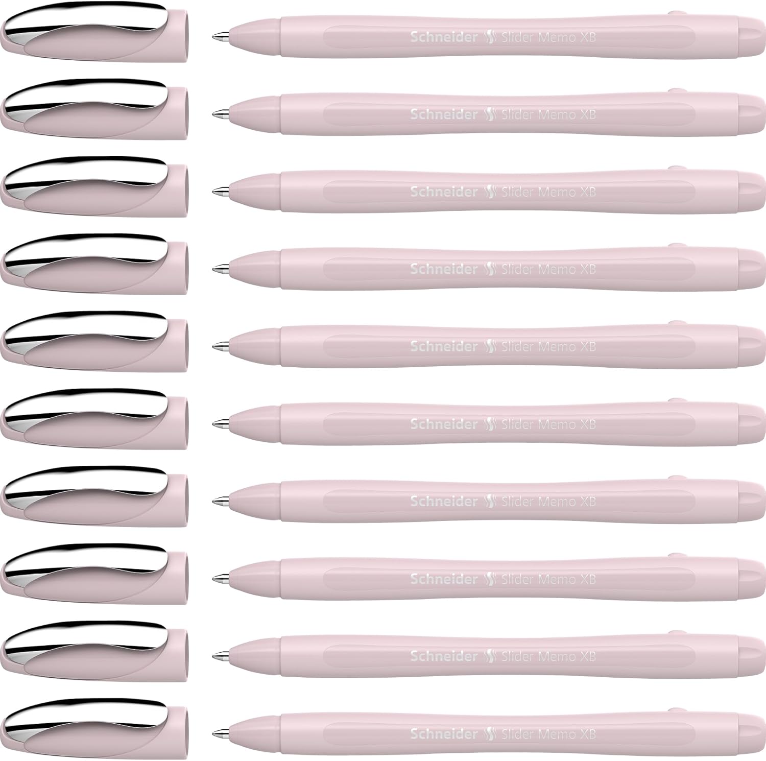 Schneider Slider Memo XB Ballpoint Pen Pack of 10 in Pearl Blue