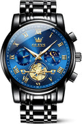 SHICHENG Men's Luxury Day Watch, Luminous Flywheel, Stainless Steel