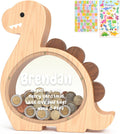 Wooden Dinosaur Piggy Bank for Kids - Brachiosaurus Money Box