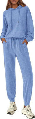 Women's 2 Piece Lounge Set Sweatshirt Joggers - Cozy Travel Pick