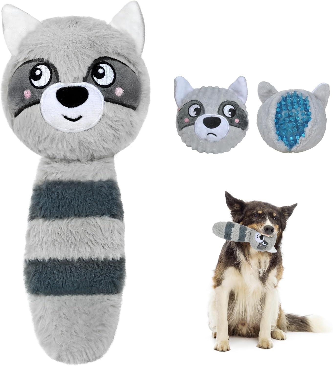 Fida 3-Layer Squeaky Dog Chew Toy - Aggressive Chewer Solution!