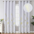 Estelar Textiler Greyish White Room Darkening Curtains for Home