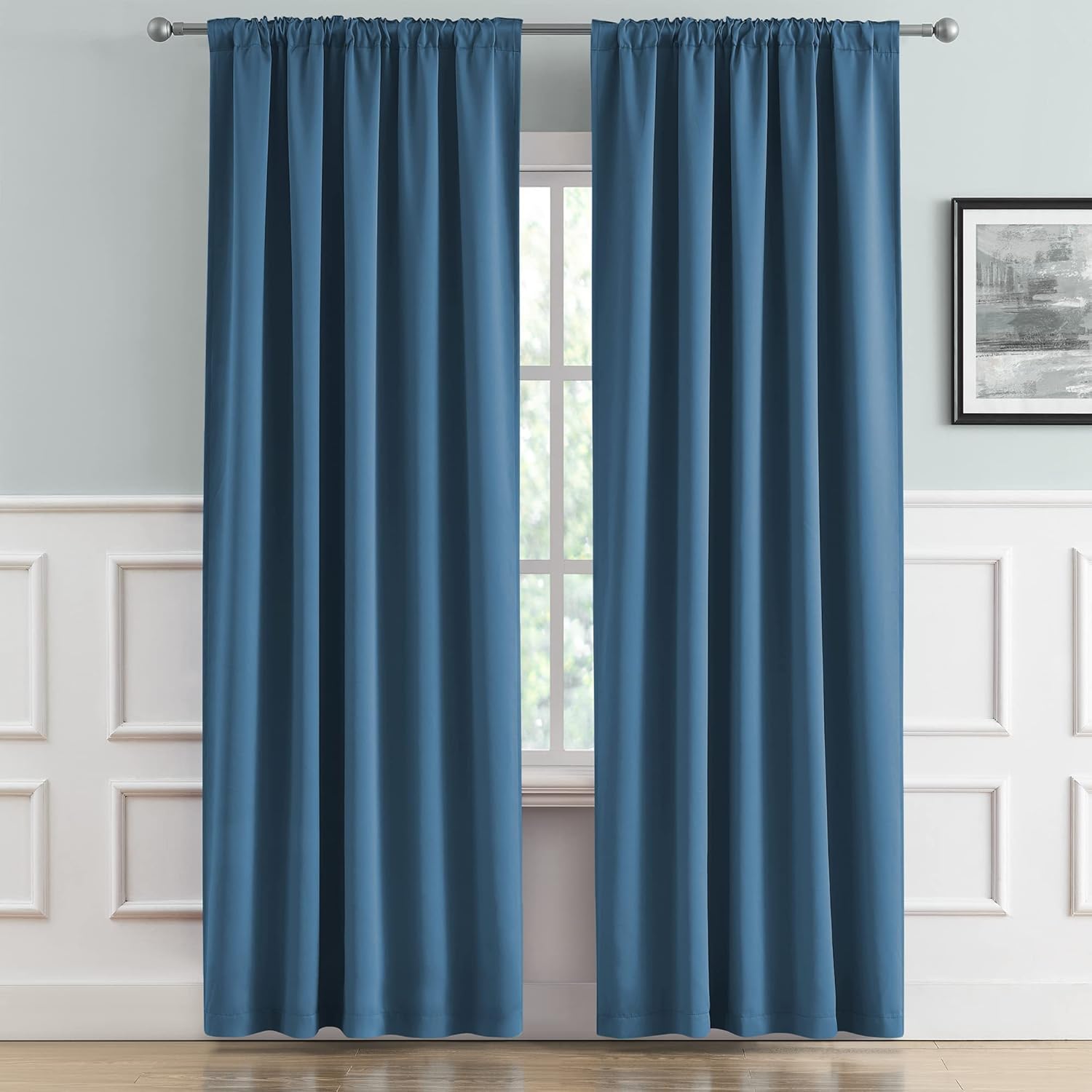 DUALIFE Blackout Curtains for Bedroom - Room Darkening Insulation