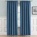 Thermal Insulated Blackout Curtains Blue - Midnight Blue Room