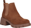 Womens Lug Sole Chelsea Ankle Booties - Chunky Block Heel