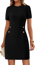 PRETTYGARDEN Work Dresses for Women 2025 Summer Business Casual Sheath