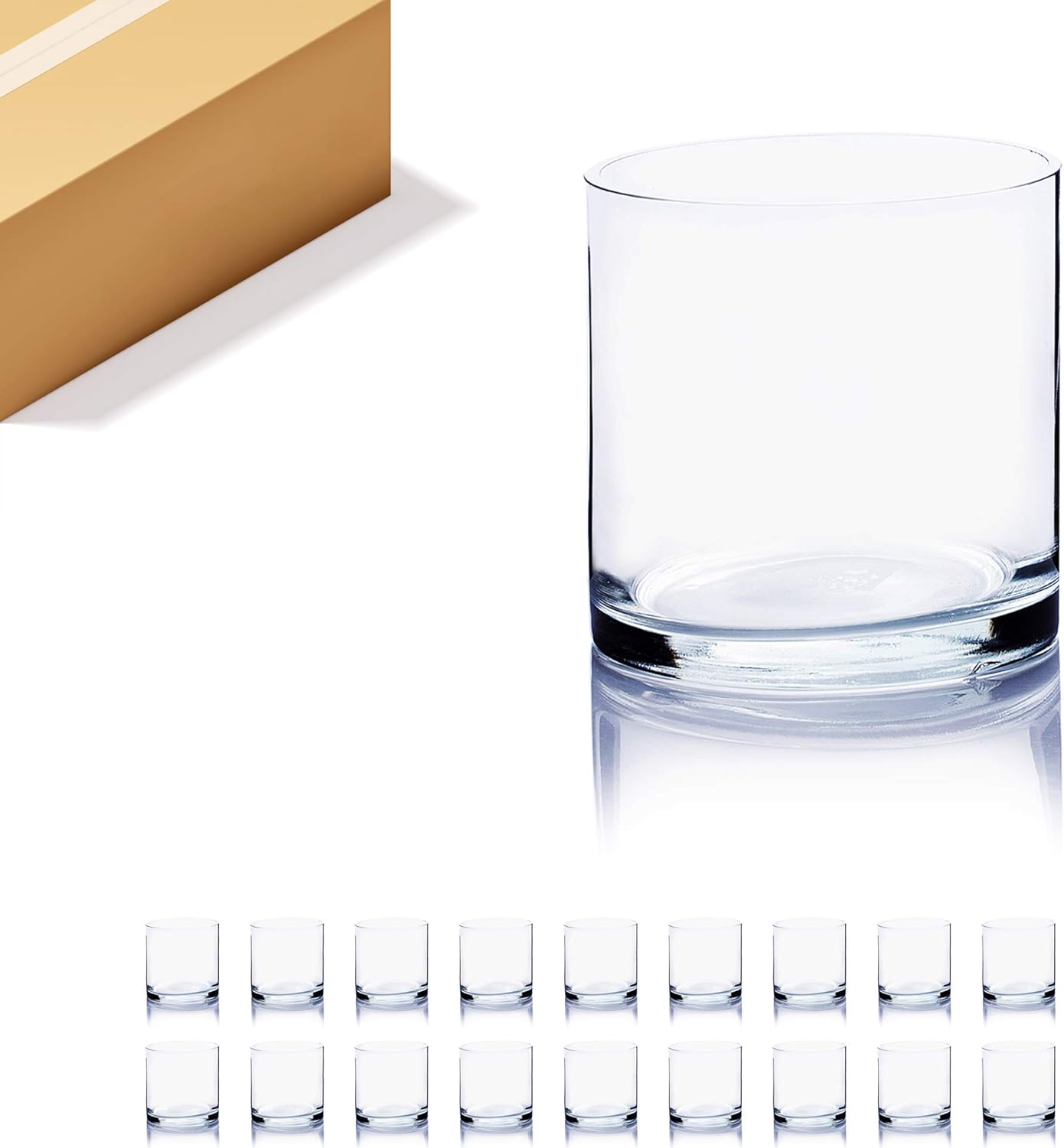 WGV Cylinder Vase Bulk for Floral Arrangements and Decor