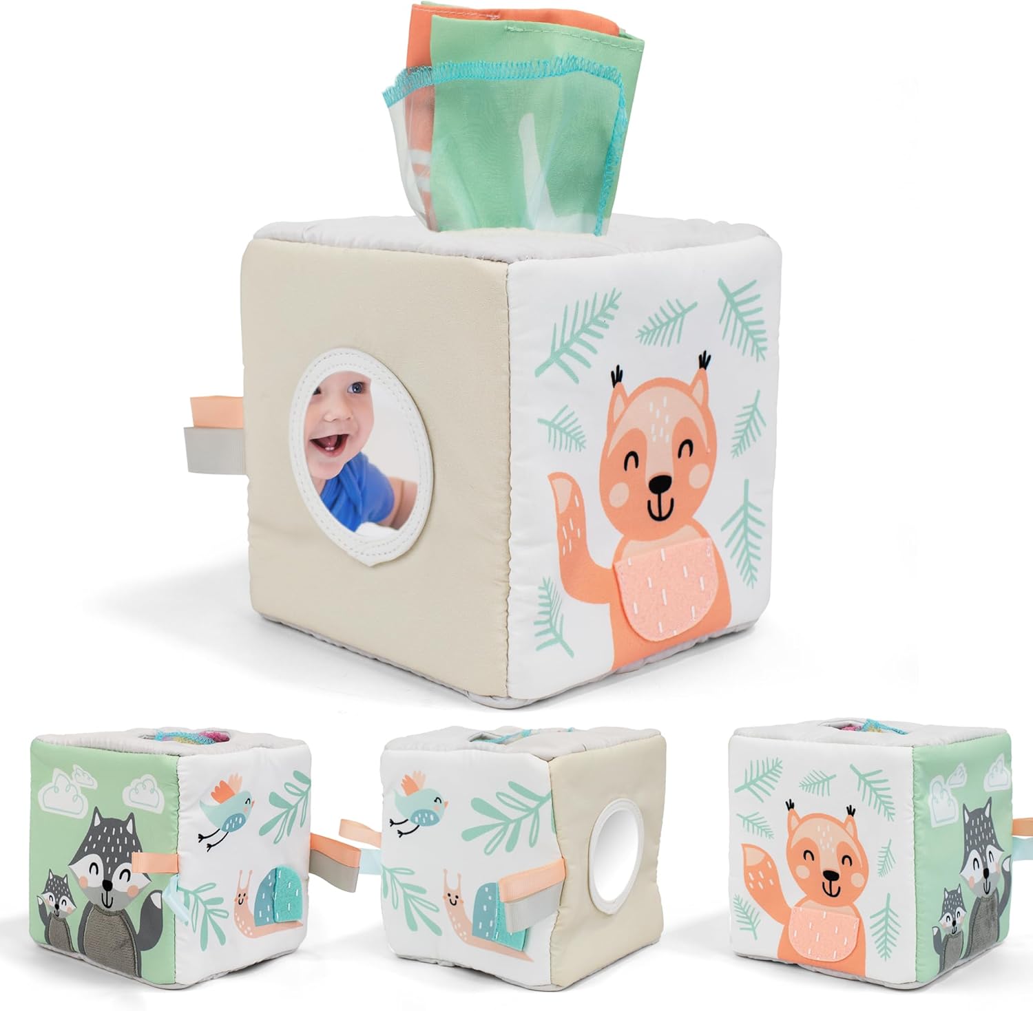 Montessori Baby Tissue Box - Sensory Fun Toy